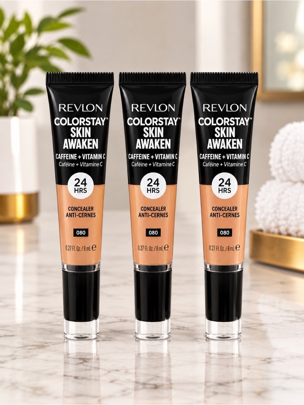 Revlon ColorStay Skin Awaken Concealer - Shade 080 Light/Medium 3 Tubes